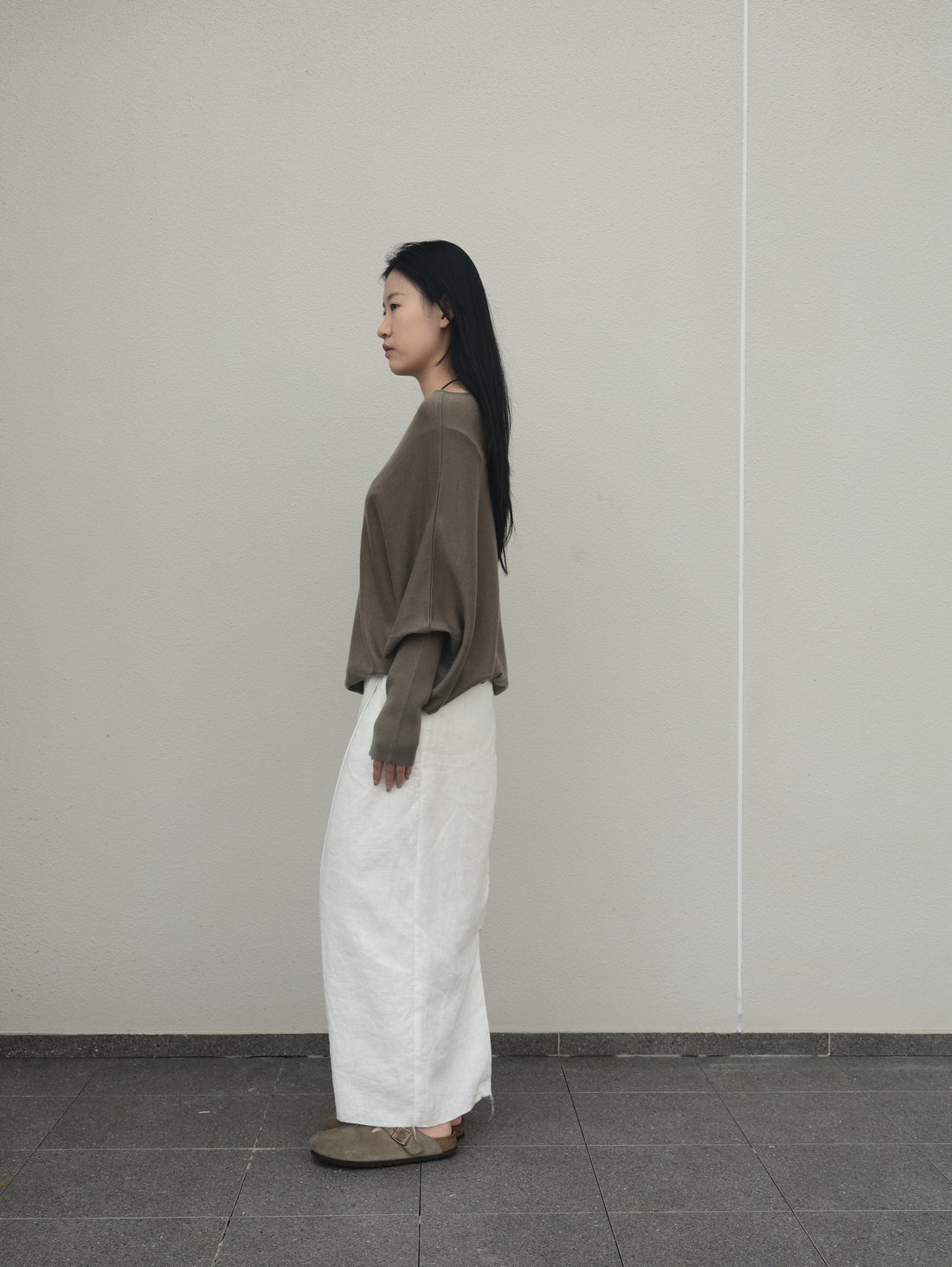 HDL Paire Flamma Draped Asymmetric Off-Shoulder Top