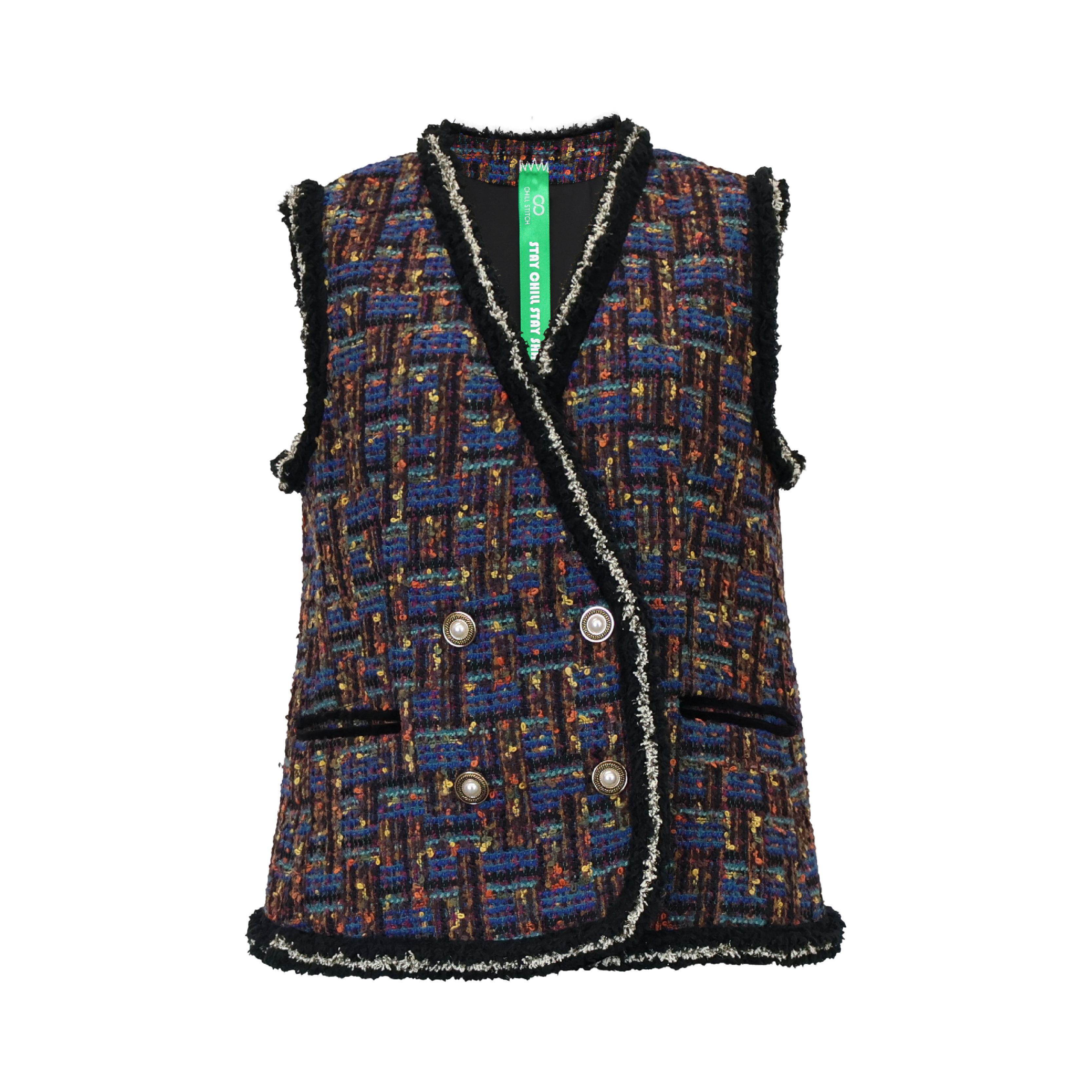 Tweed Double-breasted Vest