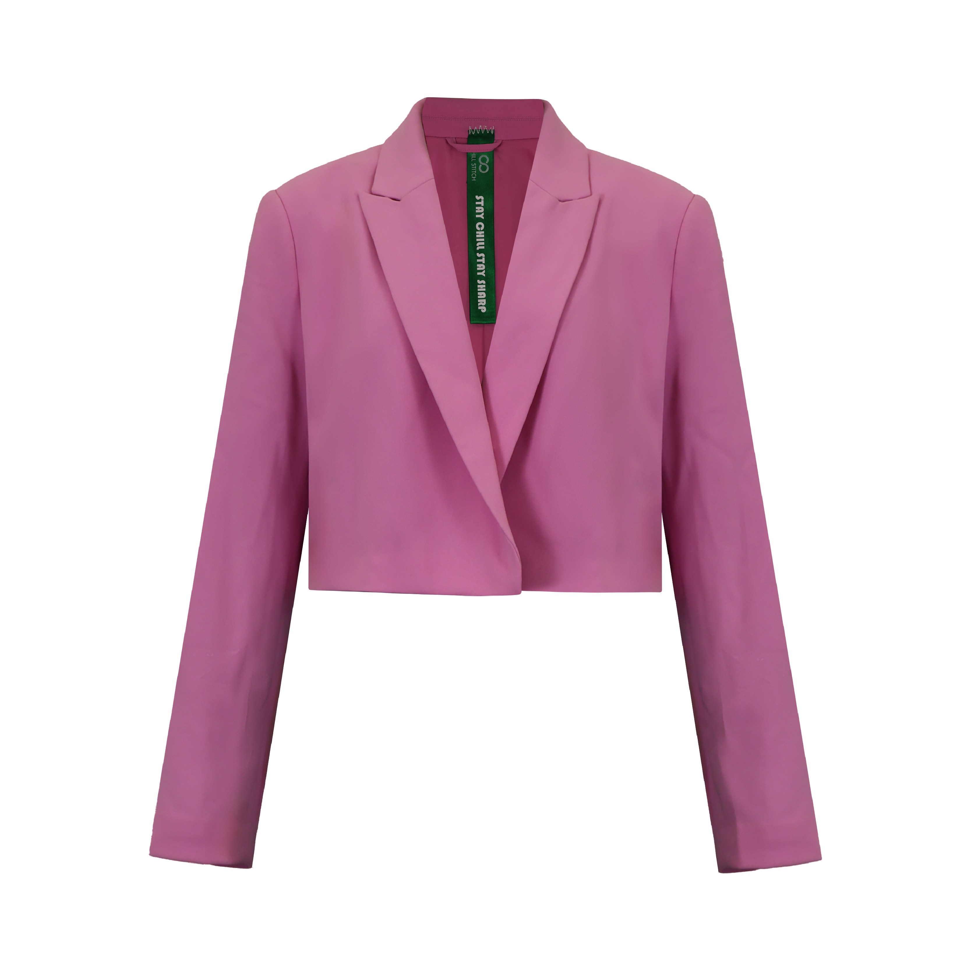 Pink Cropped Blazer