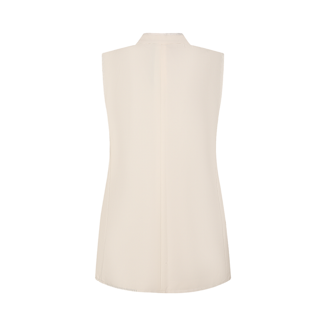 White Stand-Collar Vest