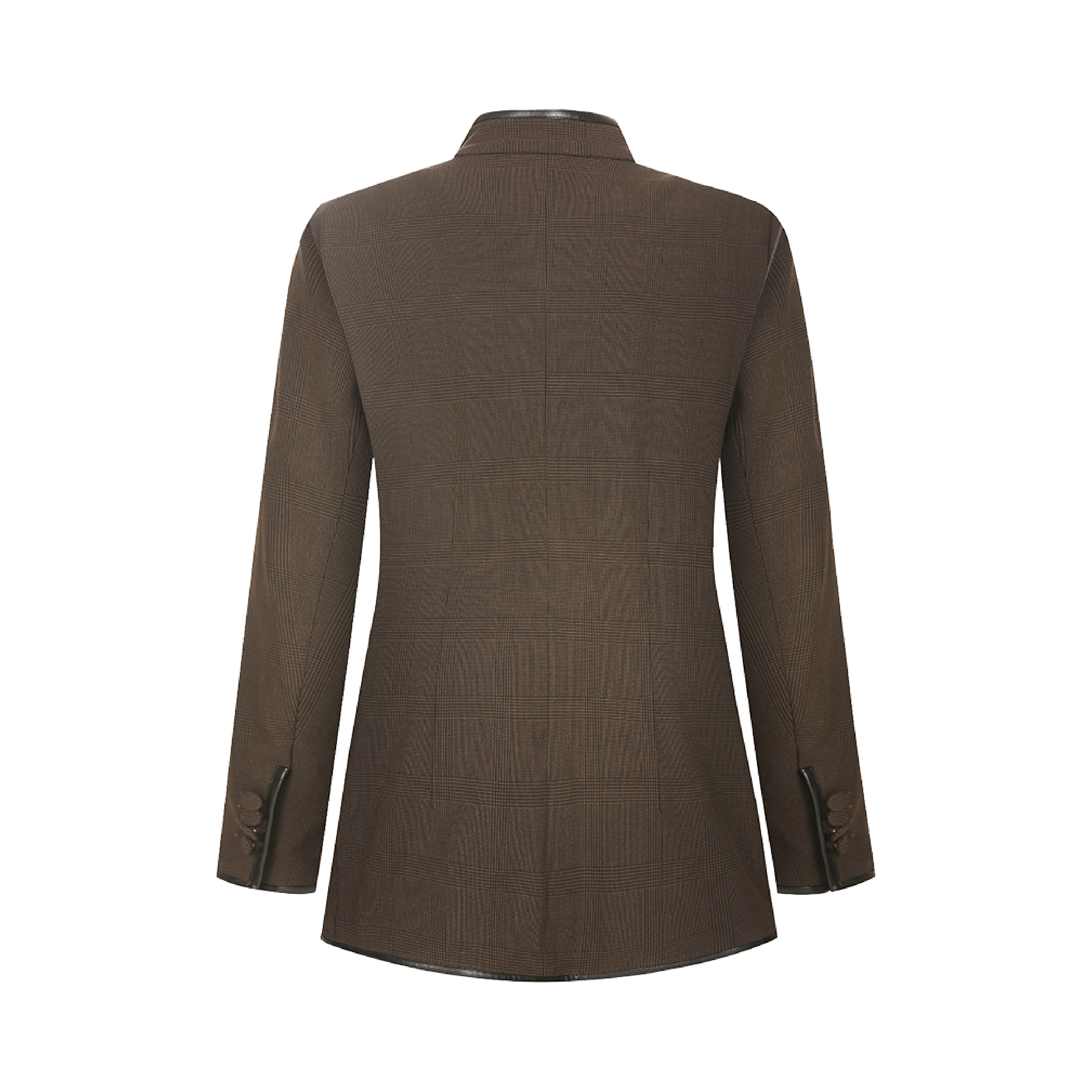 Brown Stand-Collar Jacket