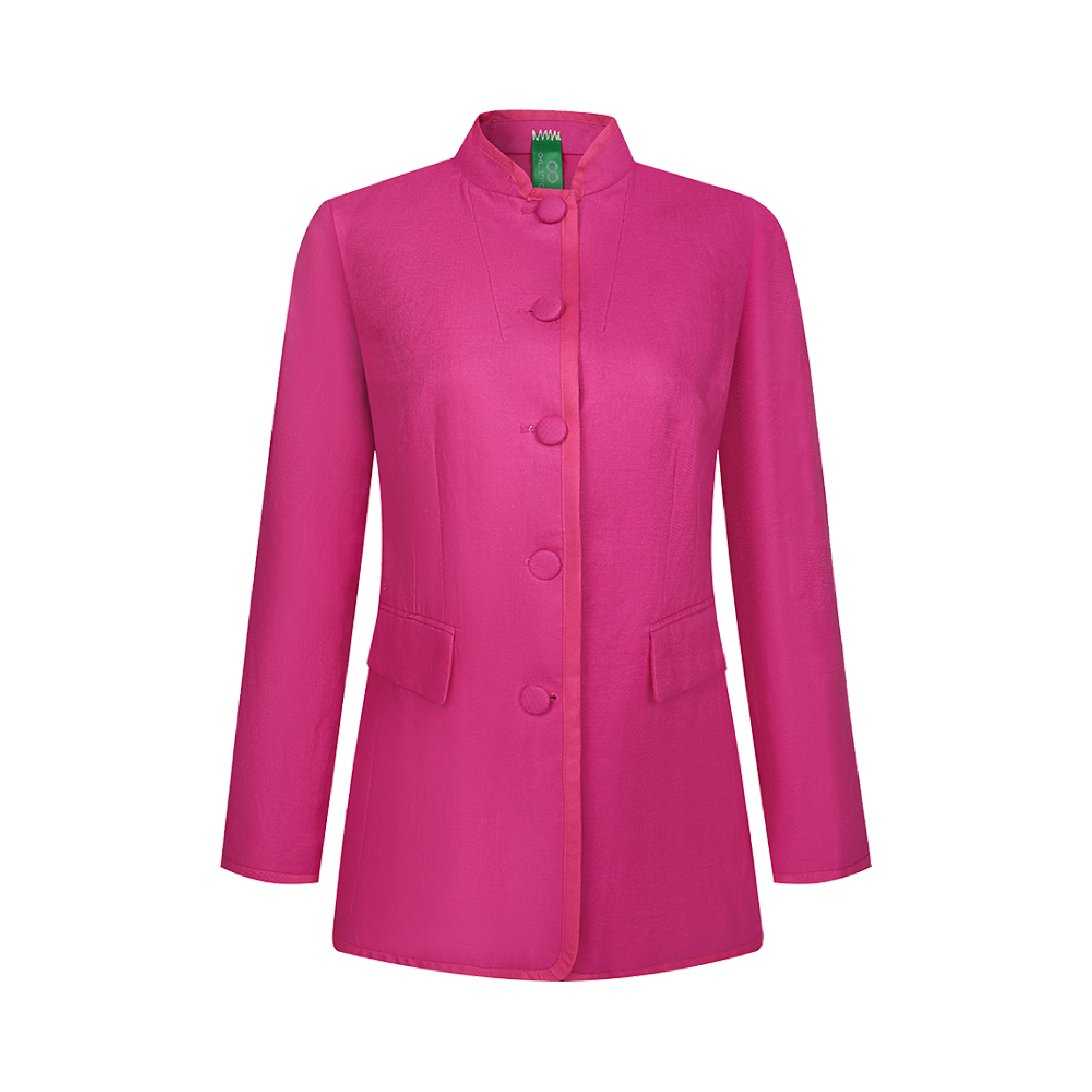Rose Red Stand-Collar Jacket