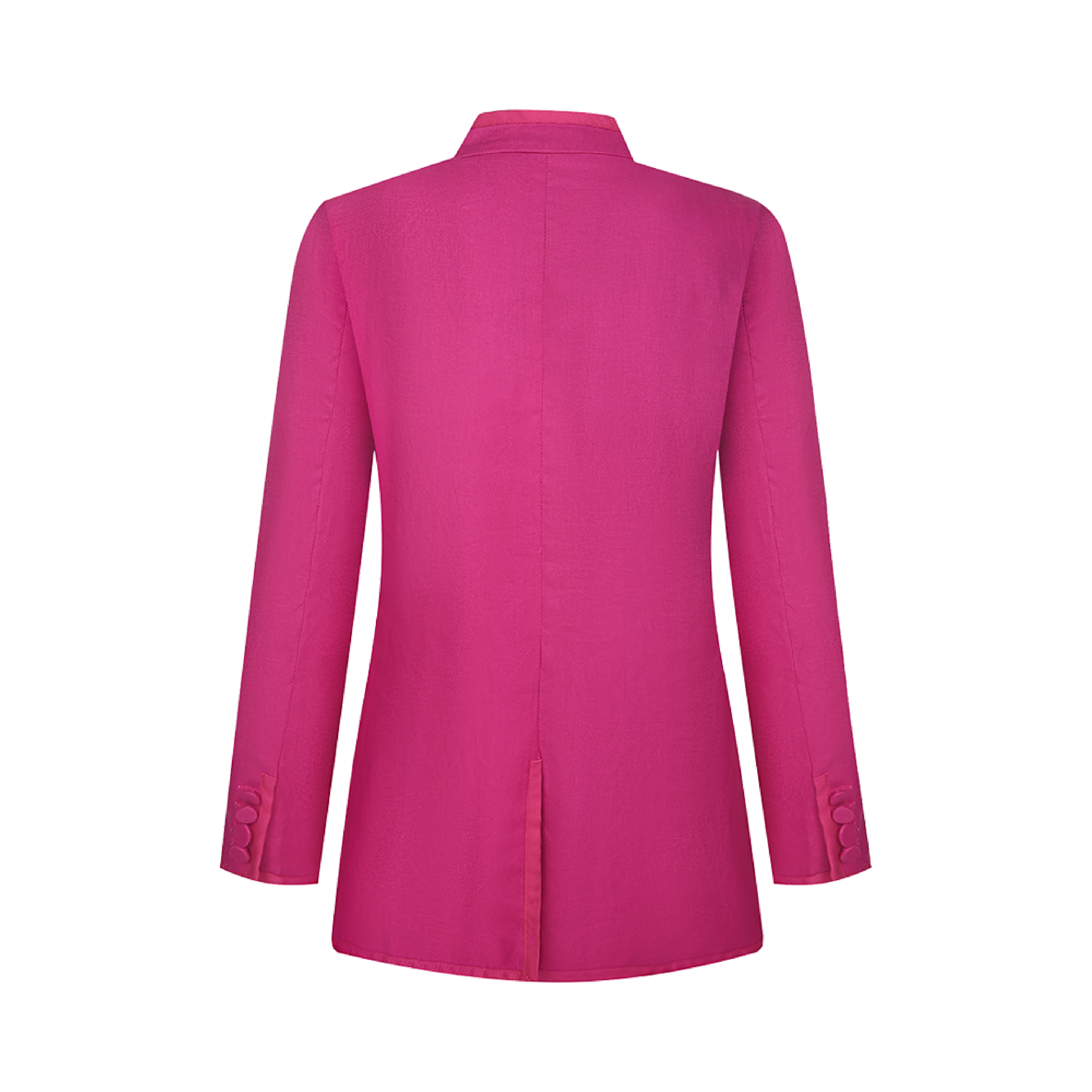 Rose Red Stand-Collar Jacket